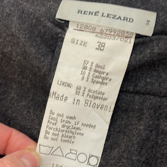 Rene Lezard high rise wide leg grey Wool blend trousers - Picture 6 of 7